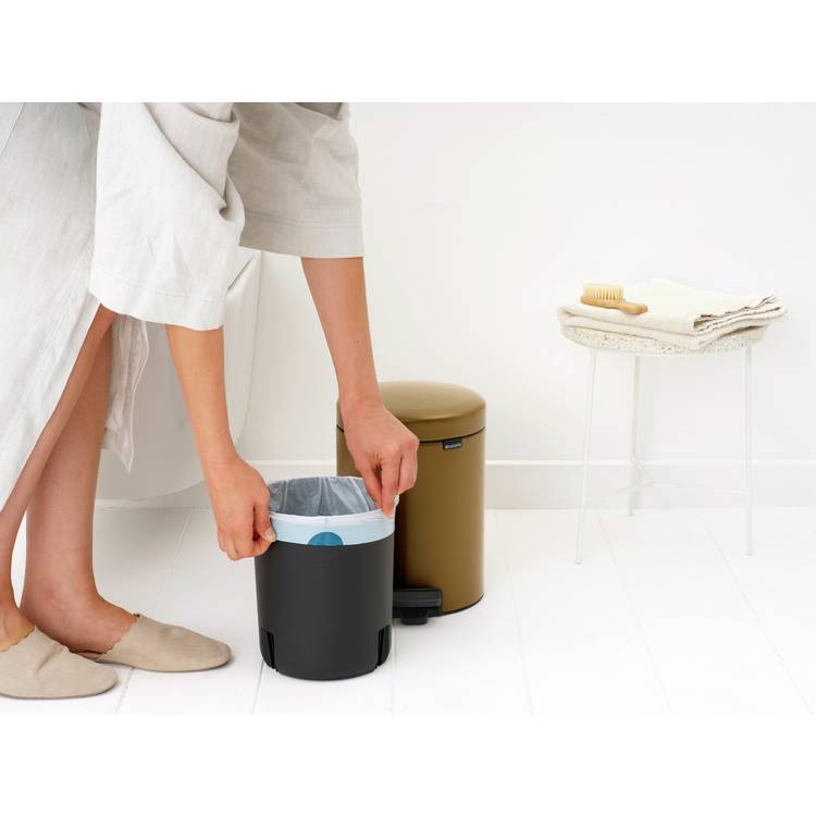 Brabantia NewIcon 5L pedal bin warm brass (British brand)