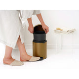 Brabantia NewIcon 5L pedal bin warm brass (British brand)