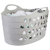 Strata 52L flexible laundry basket in grey (British brand)