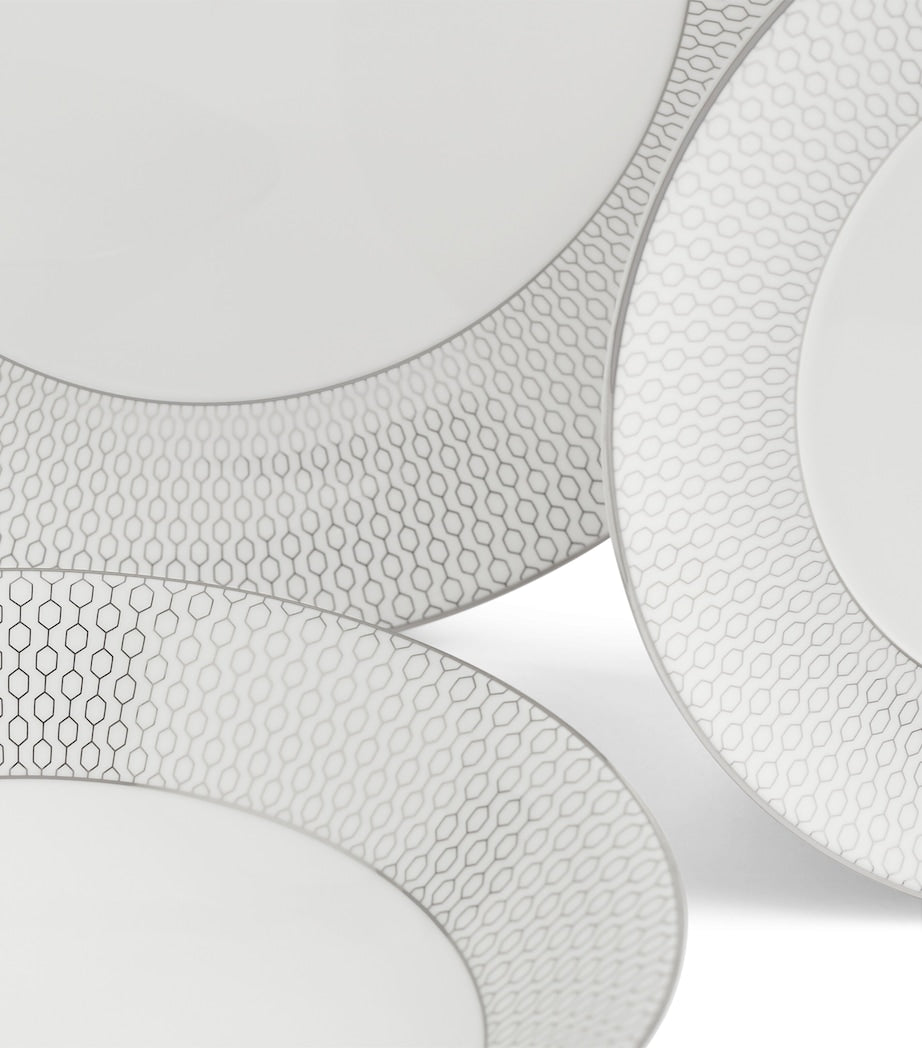 Wedgwood Gio Platinum dinnerware set of 12 pieces (British brand)