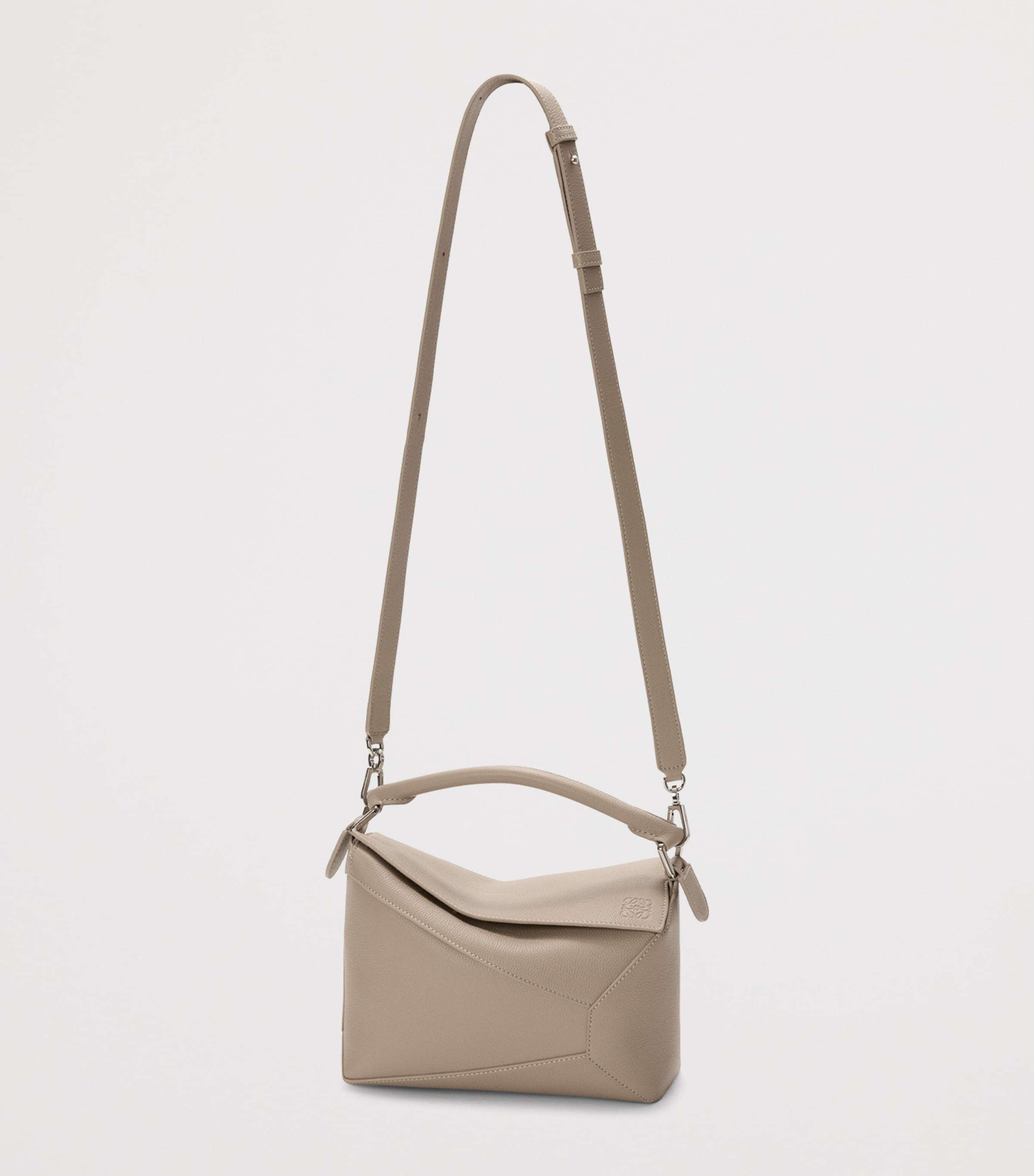 LOEWE small Puzzle top-handle calfskin leather bag (British brand)
