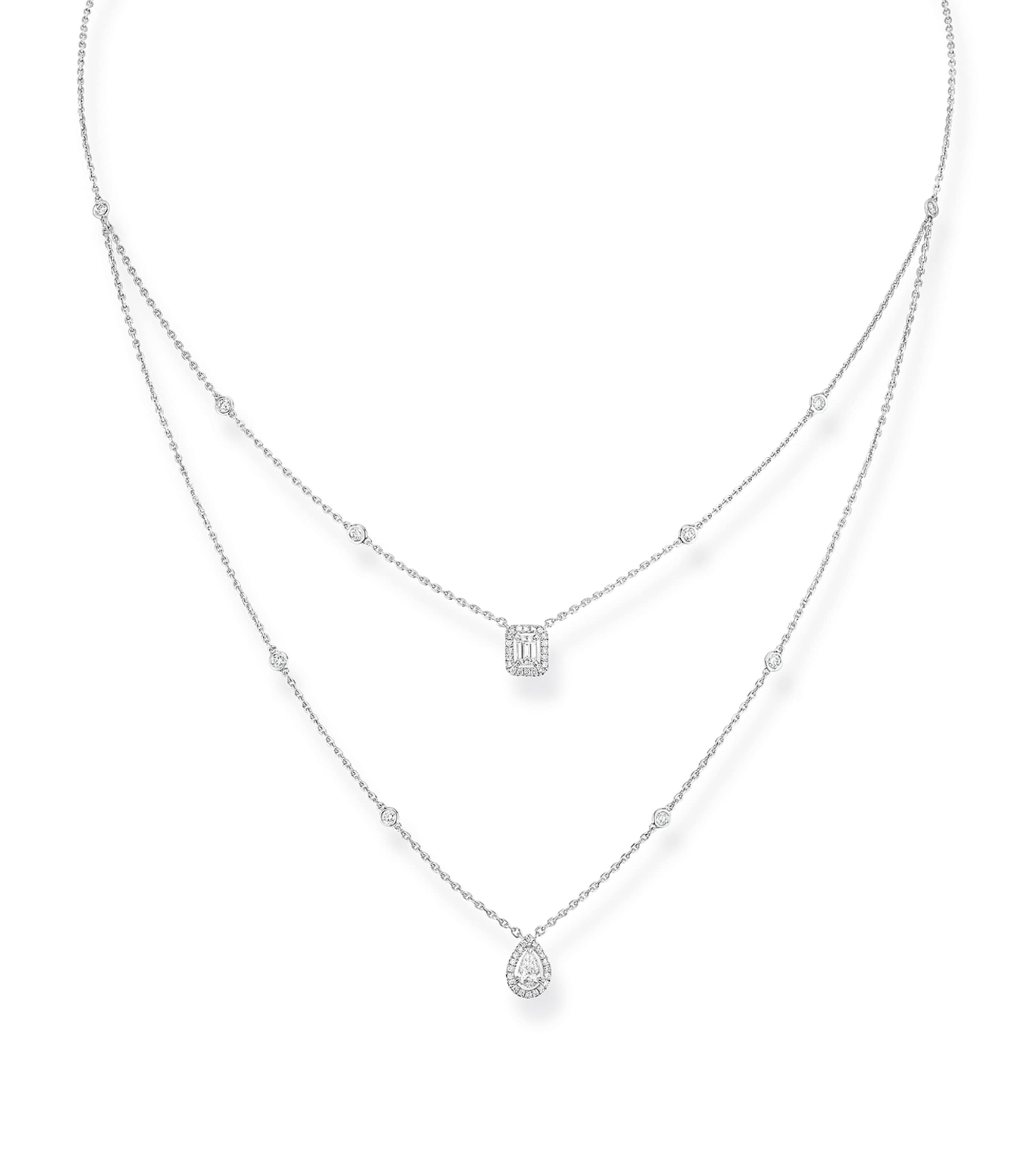 Messika My Twin diamond necklace 0.76ct white gold, UK version