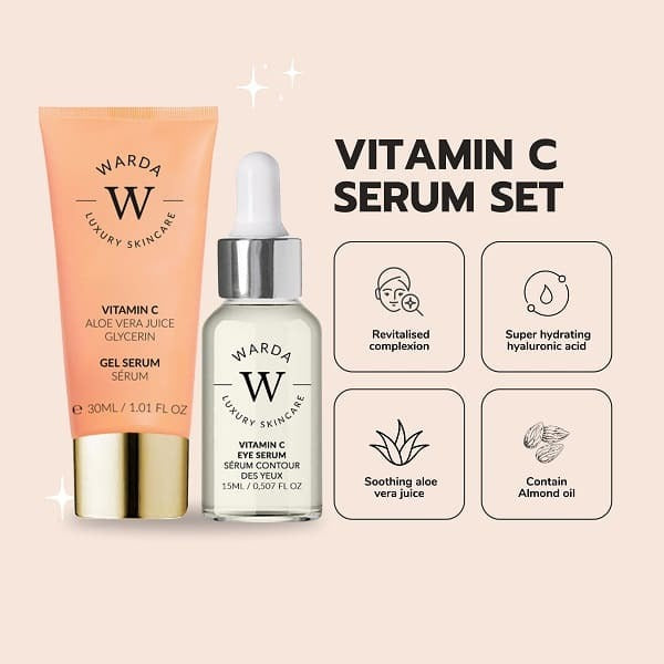 Warda Glow Boost Vitamin C Eye & Gel Serum Duo GOODS Superdrug   