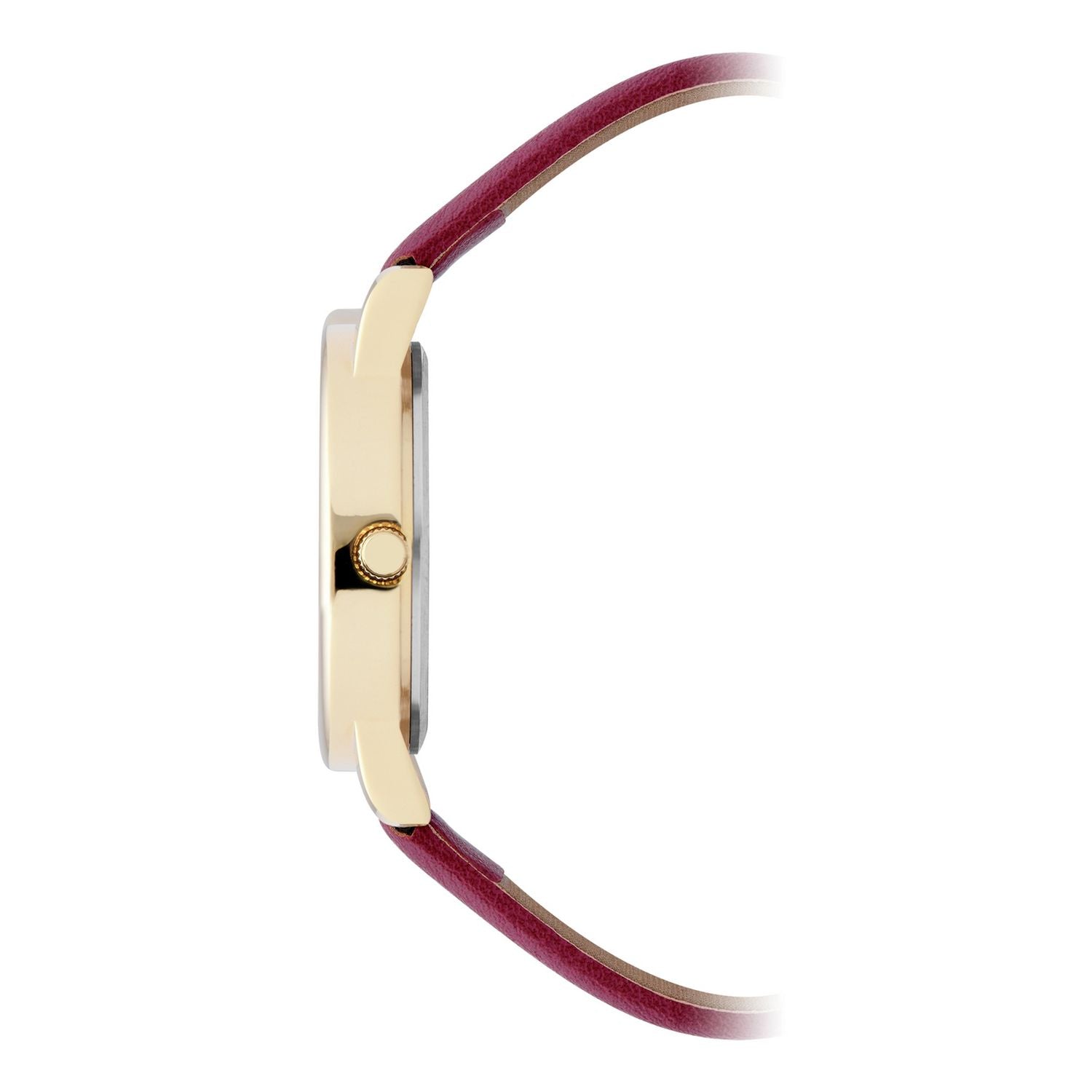 Limit white dial burgundy strap ladies watch (British brand)