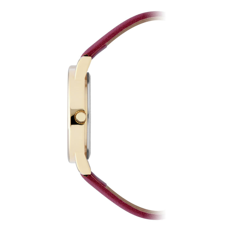 Limit white dial burgundy strap ladies watch (British brand)