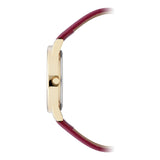 Limit white dial burgundy strap ladies watch (British brand)