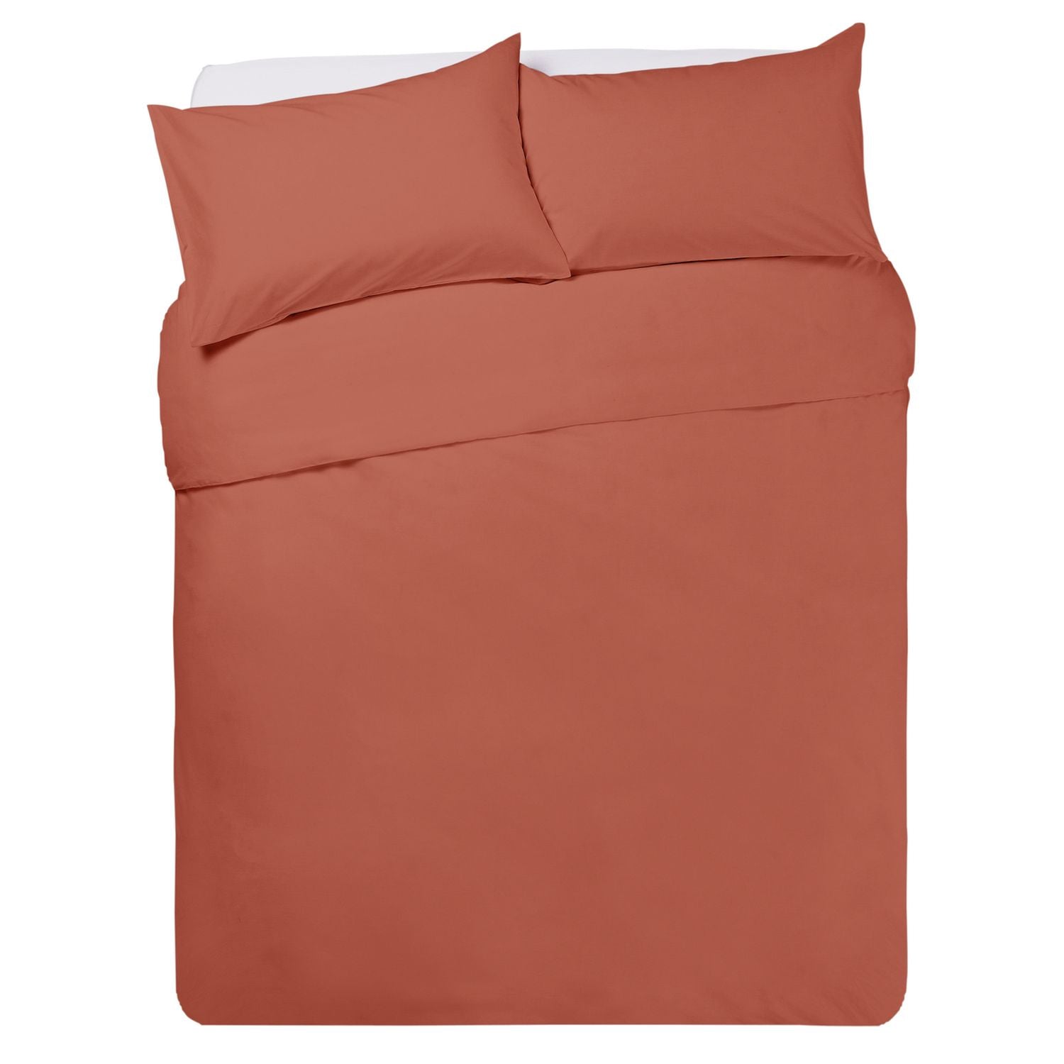 Habitat Polycotton Plain Rust Bedding Set - Double