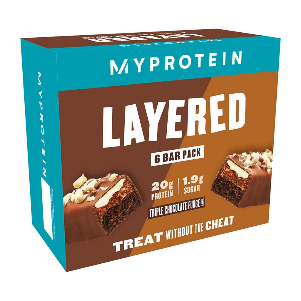 Myprotein Triple Chocolate Fudge Layered Bar 60g - 6 Bars