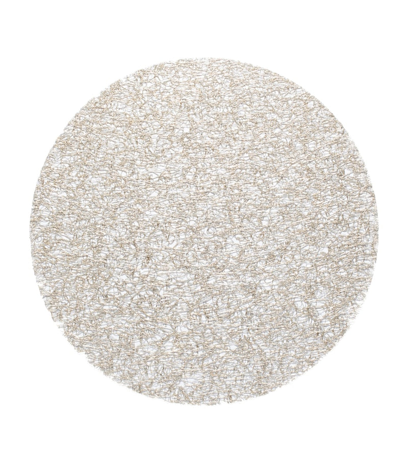Chilewich metallic lace round placemat (British brand)