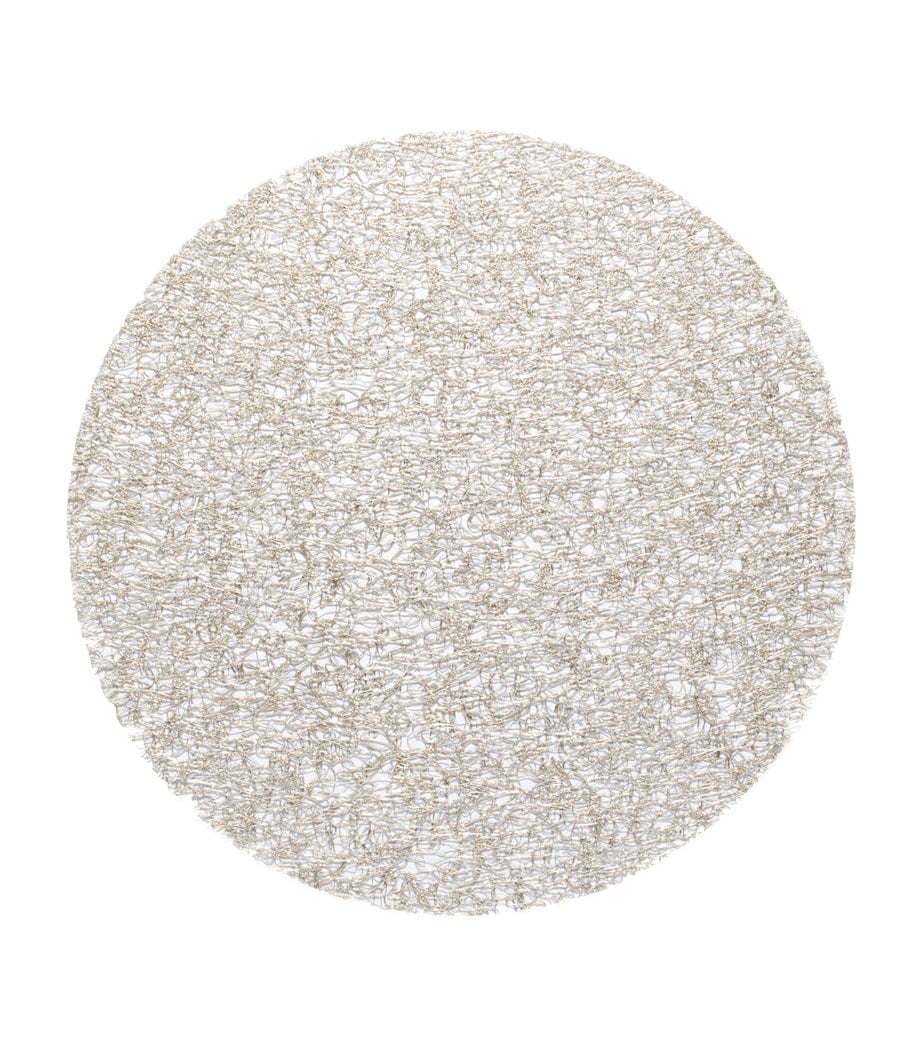 Chilewich metallic lace round placemat (British brand)