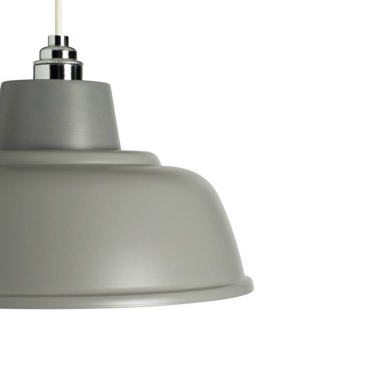 Argos Home grey metal lampshade 30cm, UK version