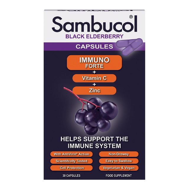 Sambucol Immuno Forte Capsules   30 per pack GOODS M&S   