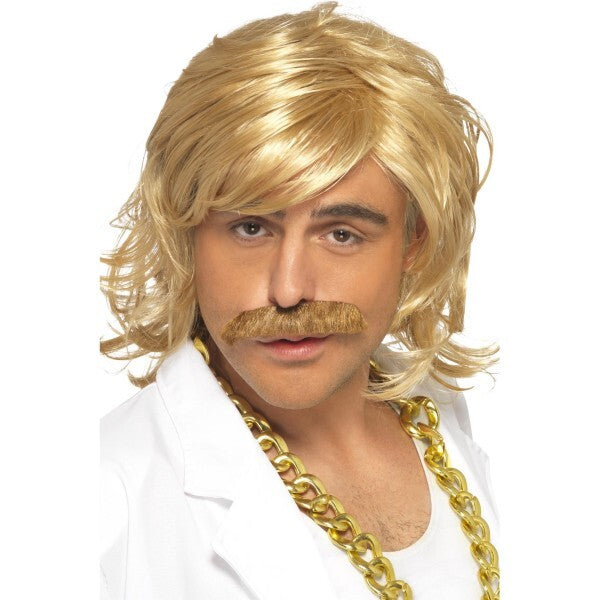 Smiffys game show host kit with blonde wig and tash - British product