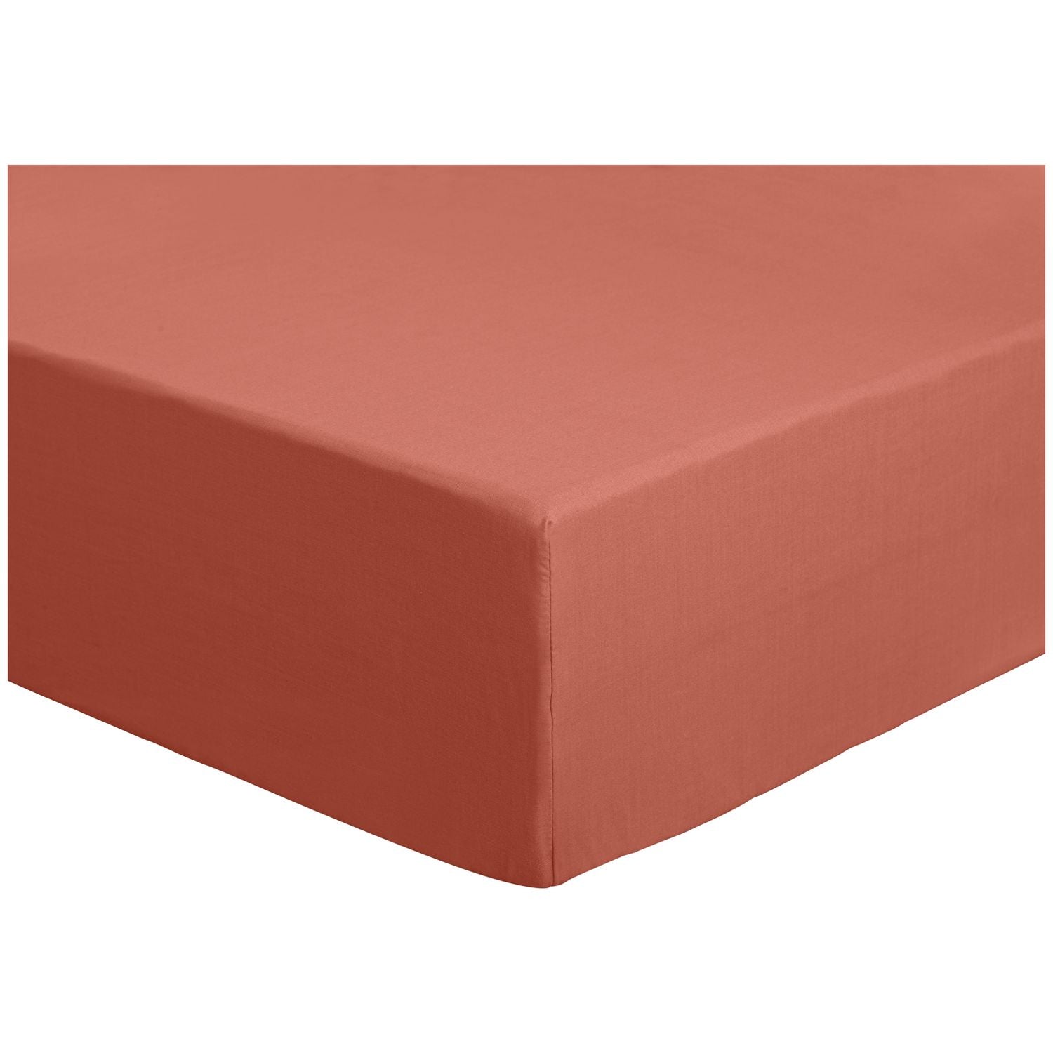Habitat Plain Rust Fitted Sheet - Double