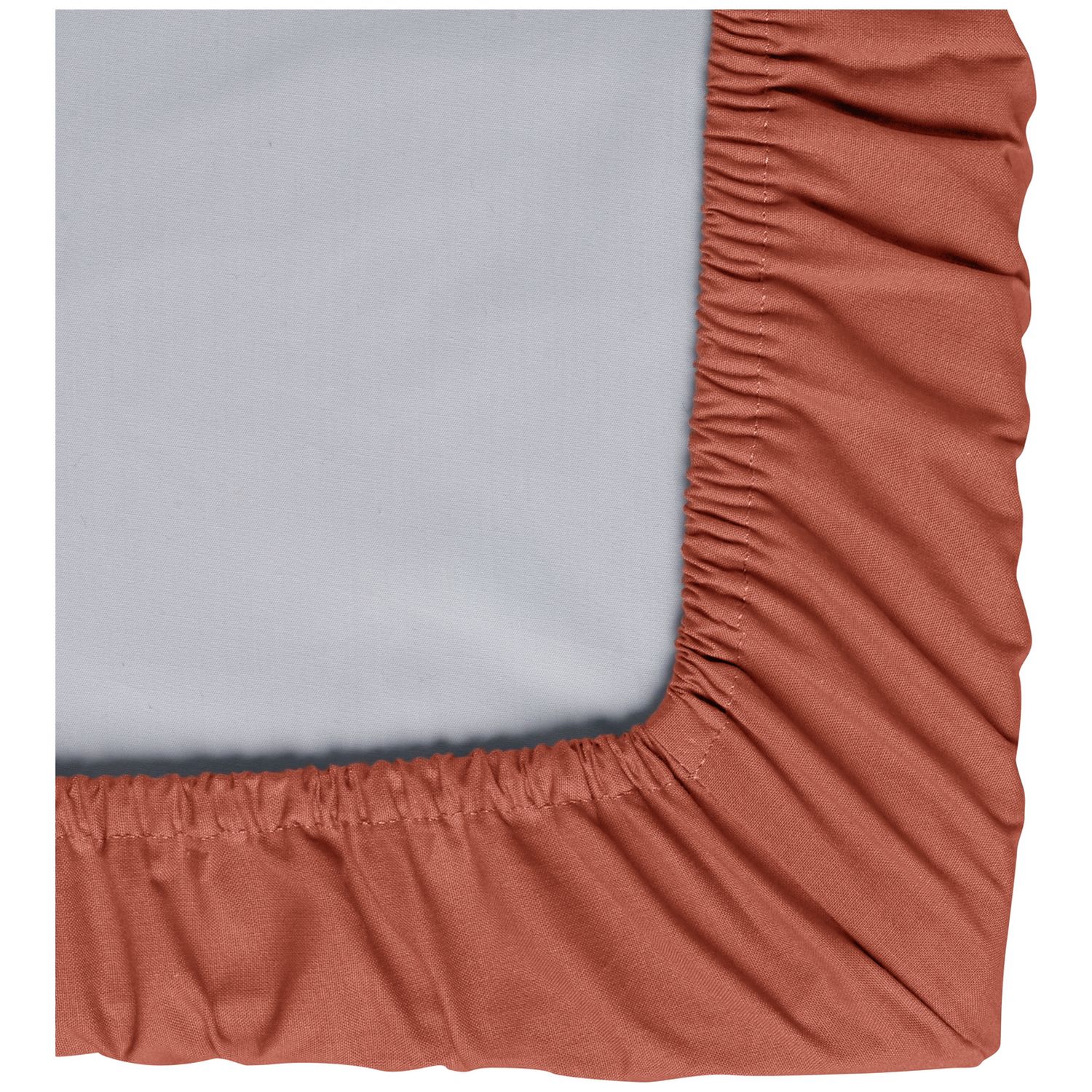 Habitat Plain Rust Fitted Sheet - Double