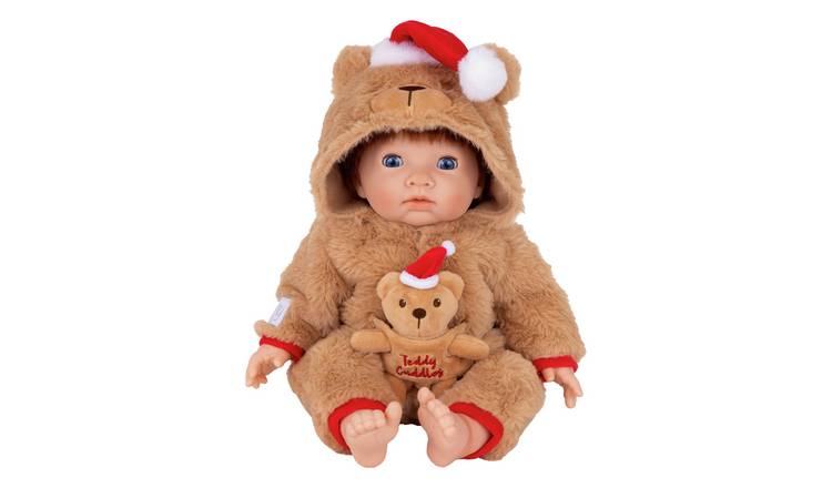 Tiny Treasures Christmas Teddy Baby Doll - 44cm GOODS Argos