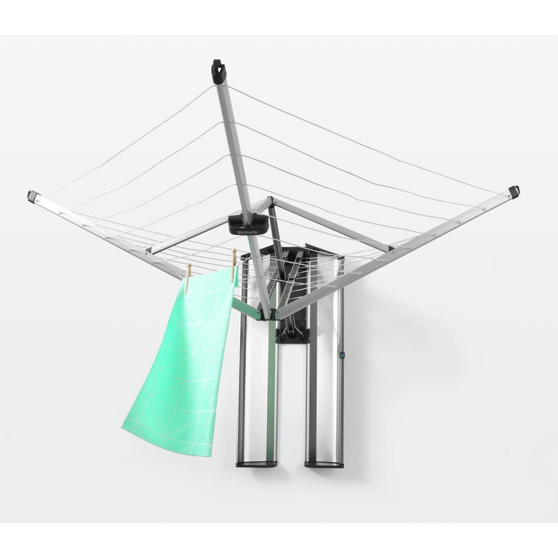 Brabantia wall mounted clothes airer metallic grey 24m, imported from the UK
