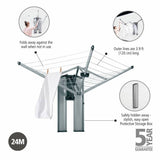Brabantia wall mounted clothes airer metallic grey 24m, imported from the UK
