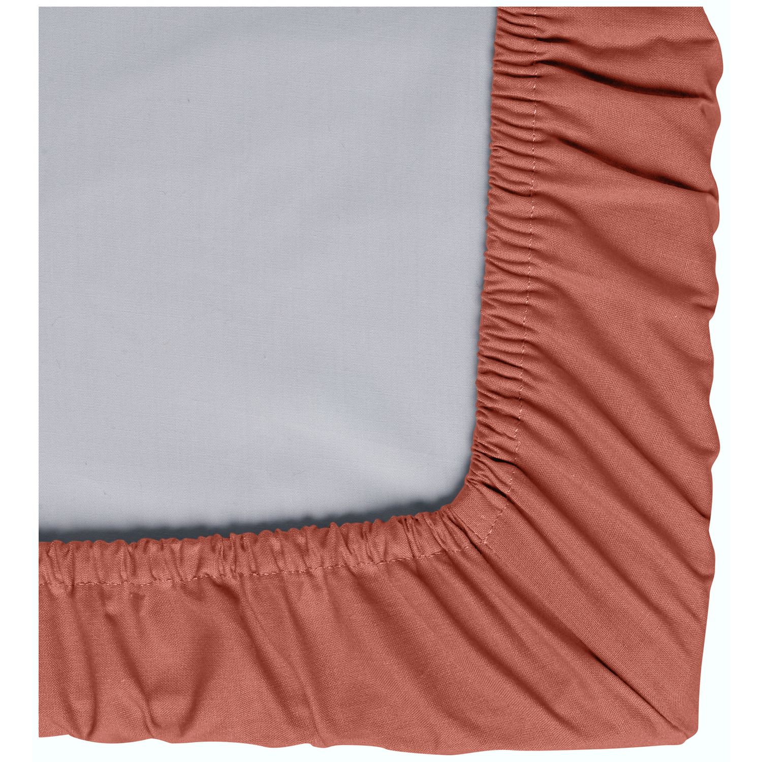 Habitat Plain Rust Fitted Sheet - Kingsize