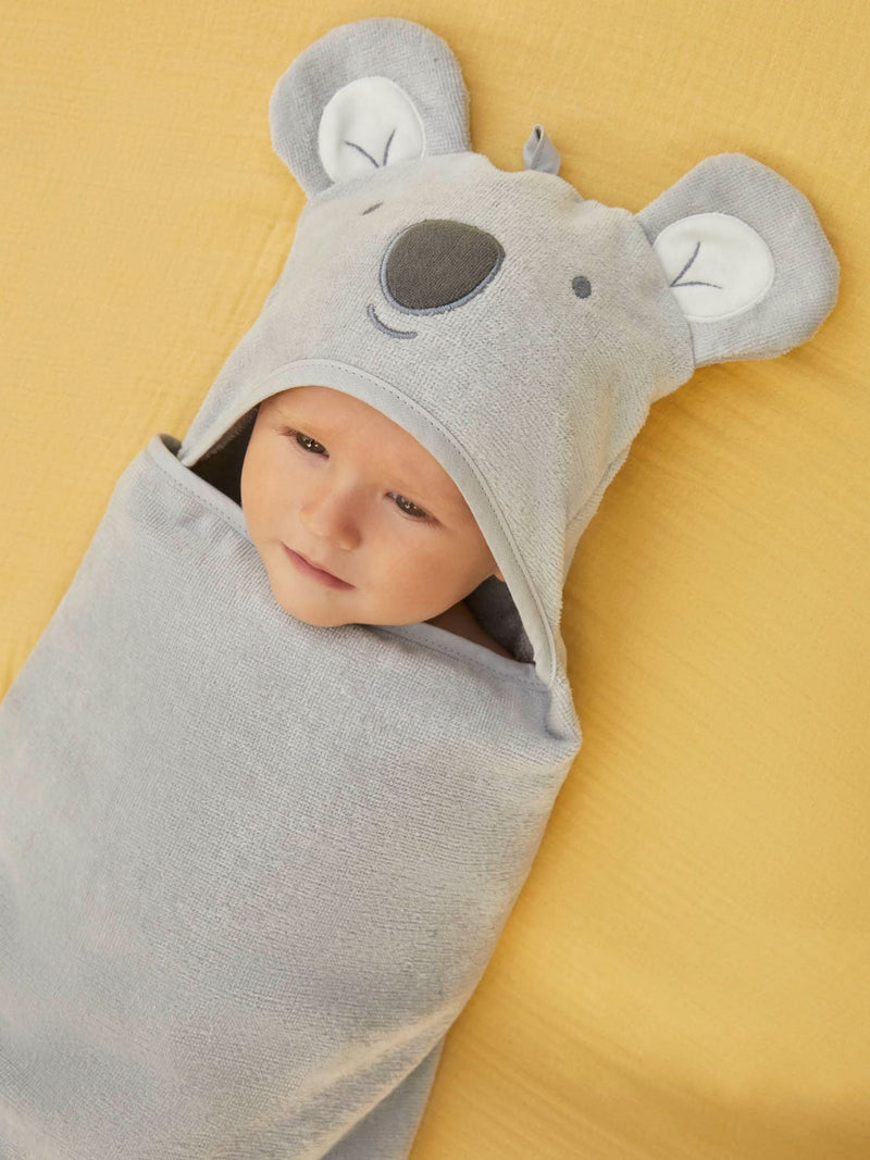 JoJo Maman Bébé Koala baby cuddler towel 60x105cm, imported from the UK