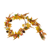 Livingandhome artificial pumpkin garland Halloween 180cm, imported from the UK