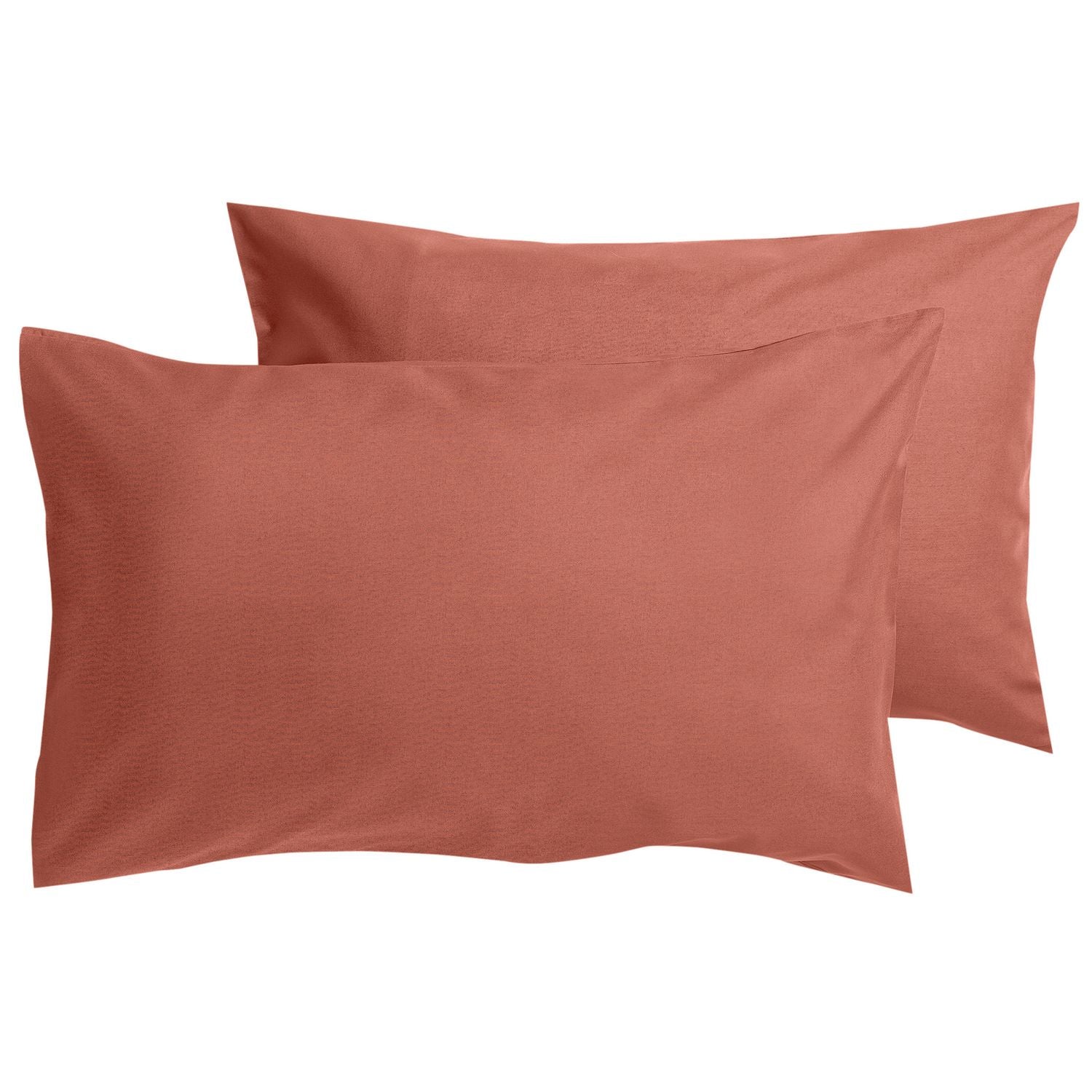 Habitat Polycotton Standard Pillowcase Pair - Rust