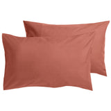 Habitat Polycotton Standard Pillowcase Pair - Rust