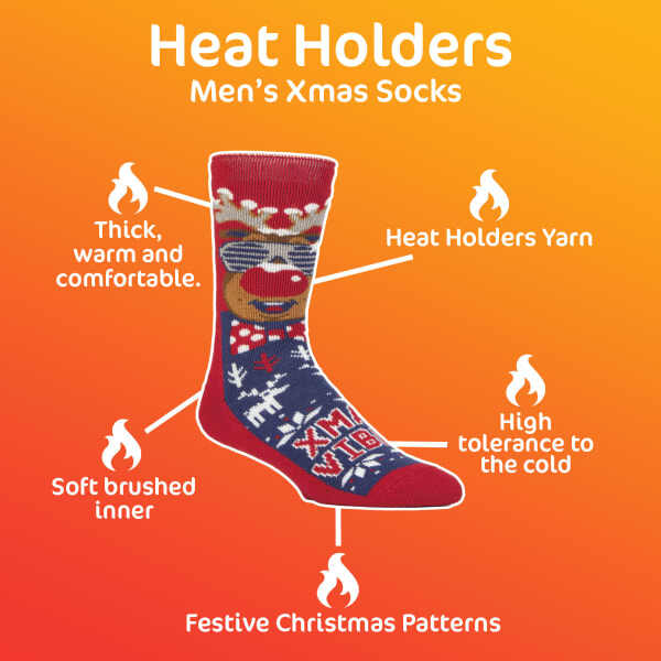 Heat Holders Novelty Thermal Christmas Socks, imported from the UK