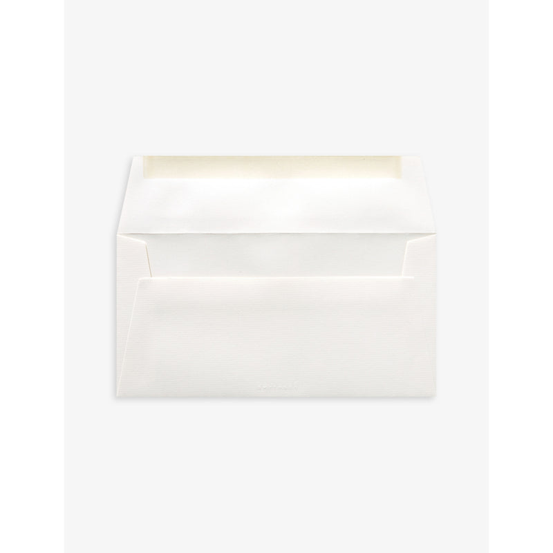 Smythson White Laid King's envelopes pack of 25 - British product