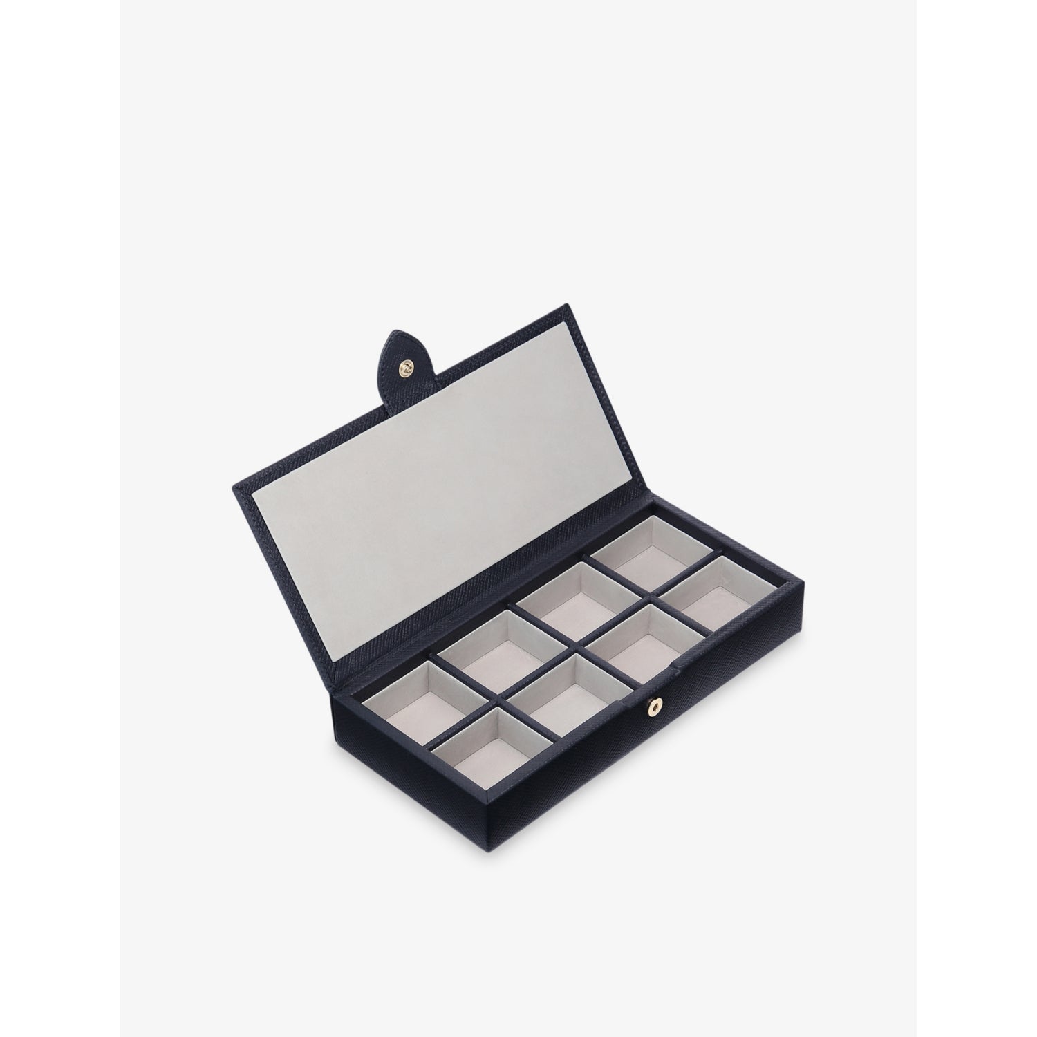 Smythson leather cufflinks box Panama 20cm, UK version