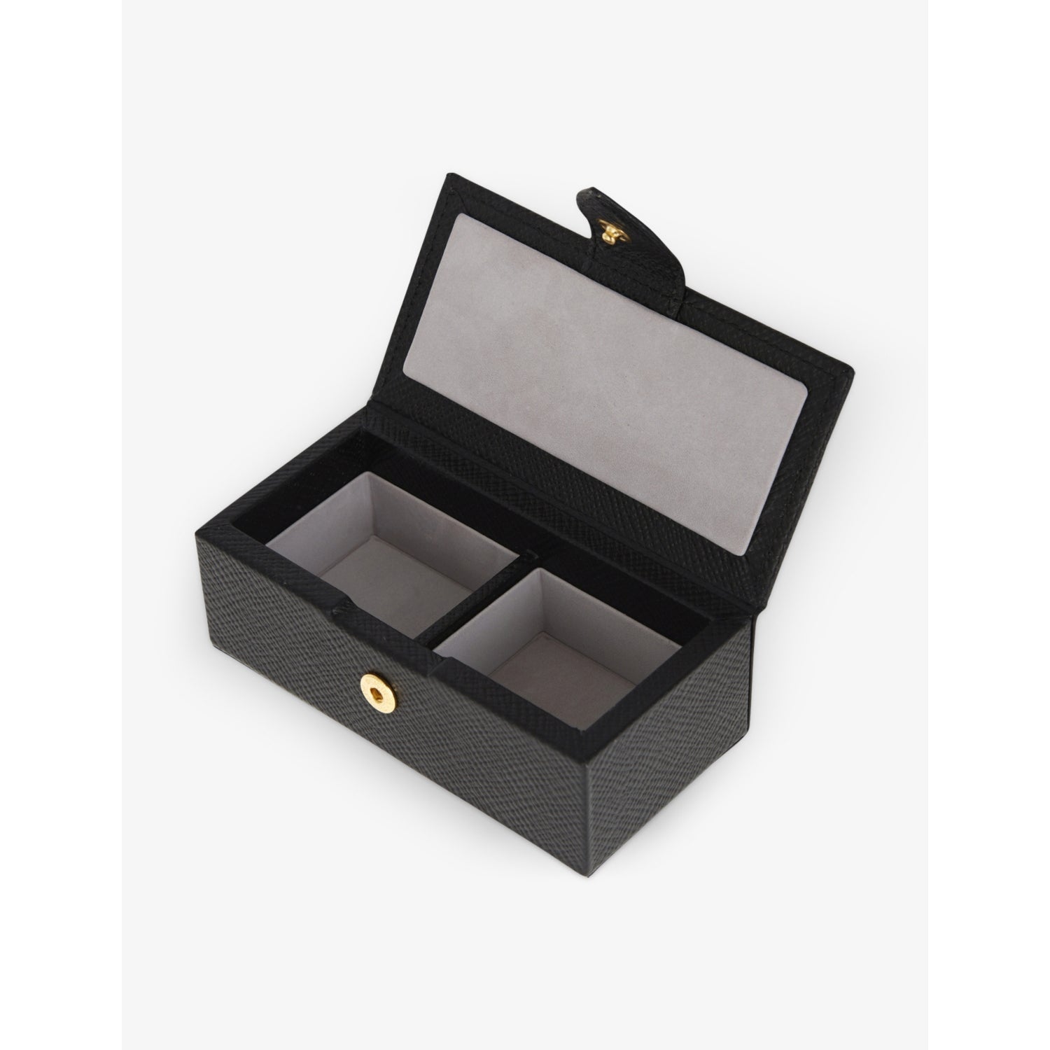Smythson Panama leather cufflink box 11cm - British product