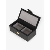 Smythson Panama leather cufflink box 11cm - British product