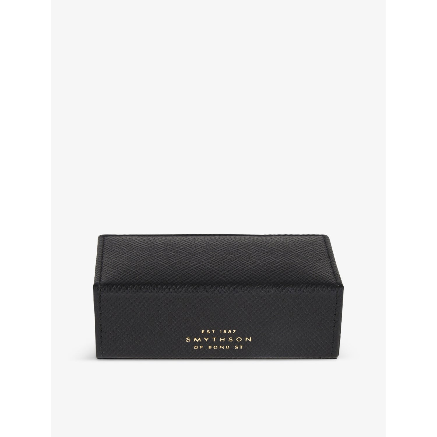 Smythson Panama leather cufflink box 11cm - British product