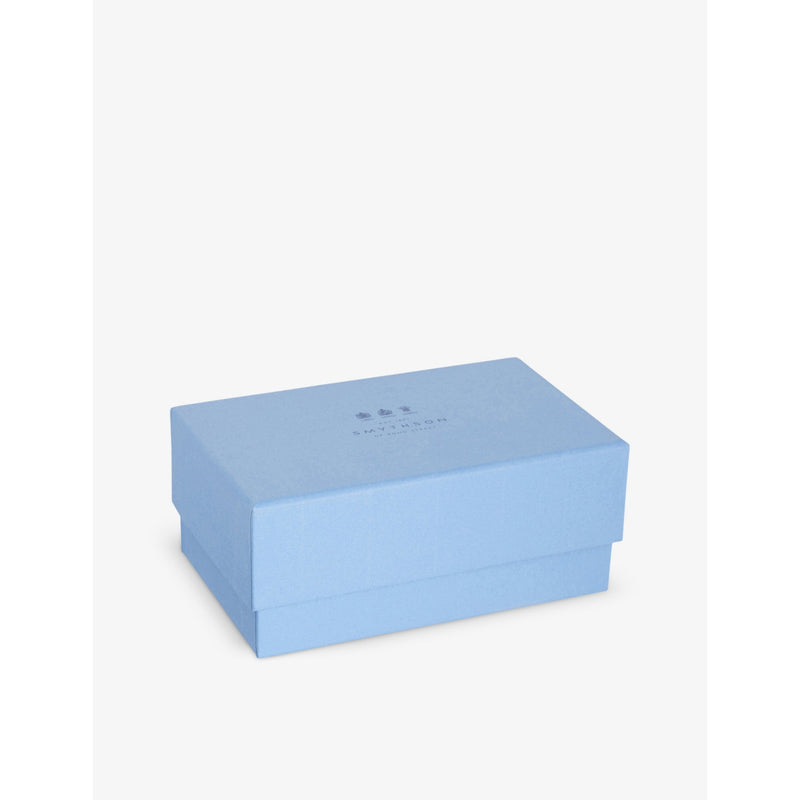 Smythson Panama leather cufflink box 11cm - British product