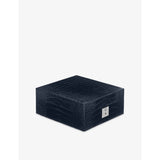 Smythson Mara lockable leather watch box with suede pillows (British brand)