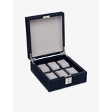 Smythson Mara lockable leather watch box with suede pillows (British brand)