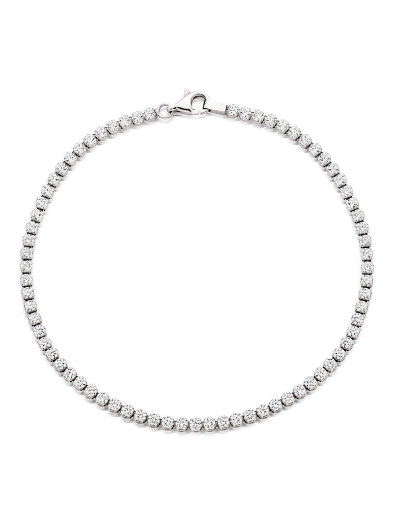 Sterling silver cubic zirconia tennis bracelet 18cm (British brand)