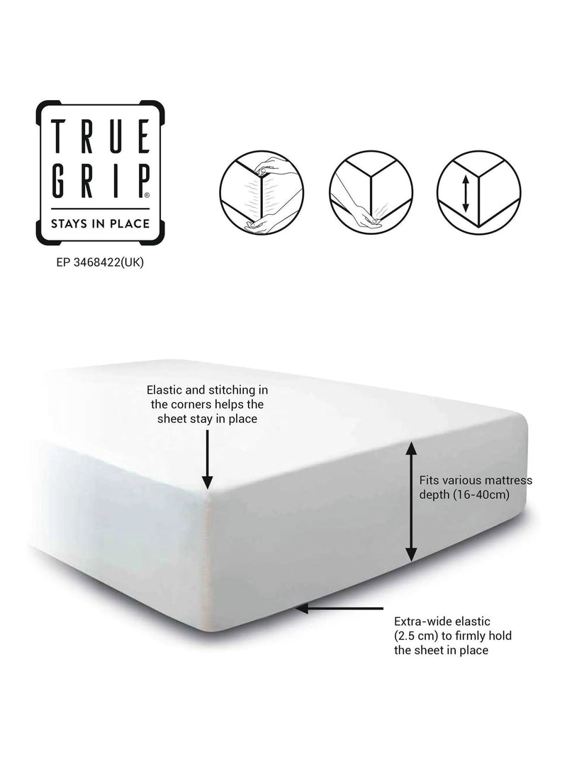 Charcoal Grey 300 Thread Count Extra Deep Fitted Sheet - British product