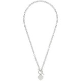 Revere sterling silver heart T-bar necklace (British brand)