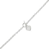 Revere sterling silver heart T-bar necklace (British brand)