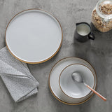 Habitat speckled mustard 12 piece dinner set - British product