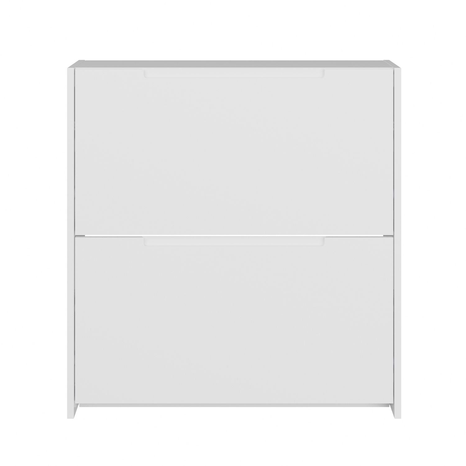 GFW narrow gloss white shoe cabinet for hallway storage (British brand)