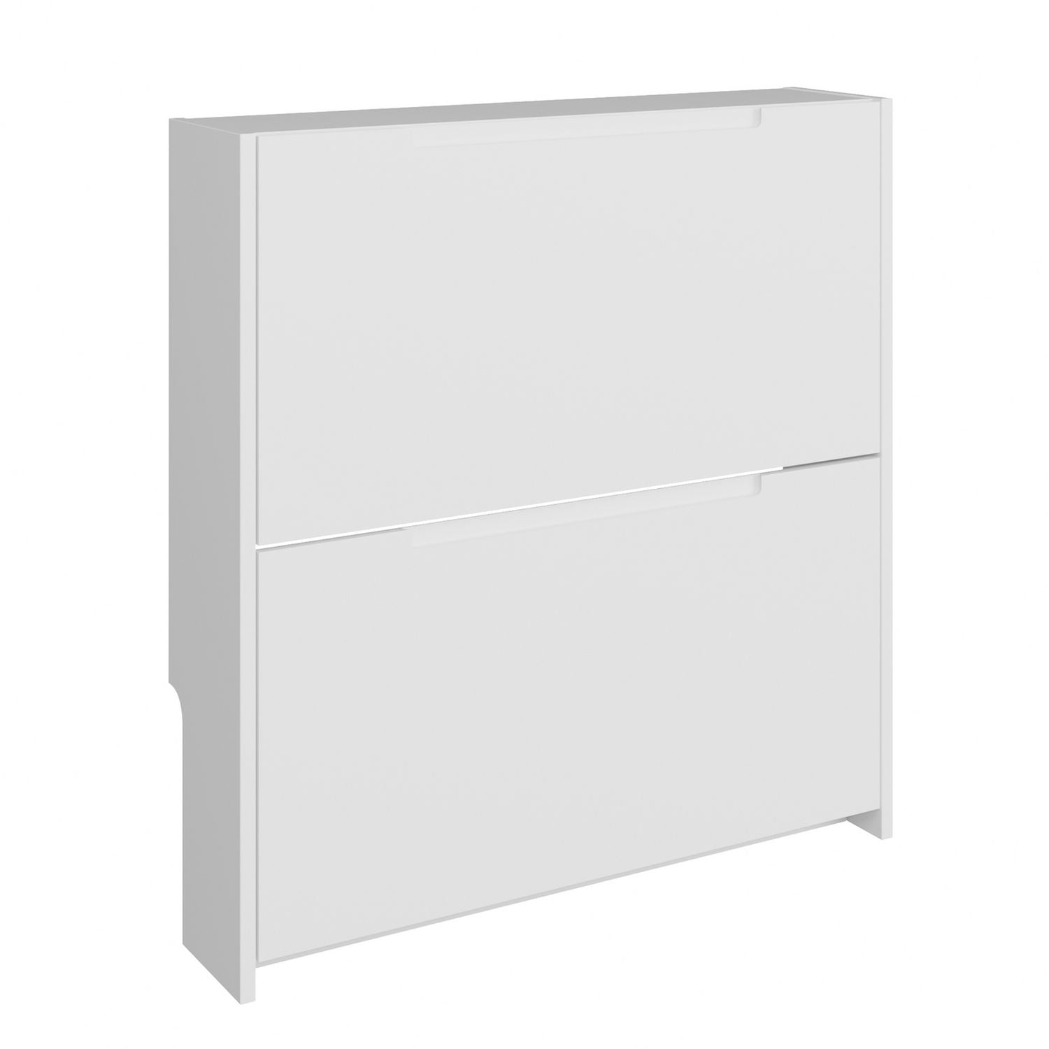 GFW narrow gloss white shoe cabinet for hallway storage (British brand)