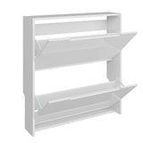 GFW narrow gloss white shoe cabinet for hallway storage (British brand)