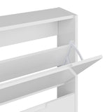 GFW narrow gloss white shoe cabinet for hallway storage (British brand)