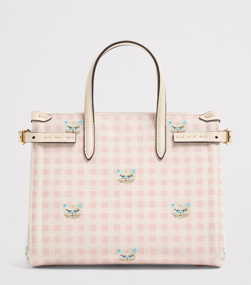 Valentino Garavani Antibes small cotton-linen tote bag, imported from the UK