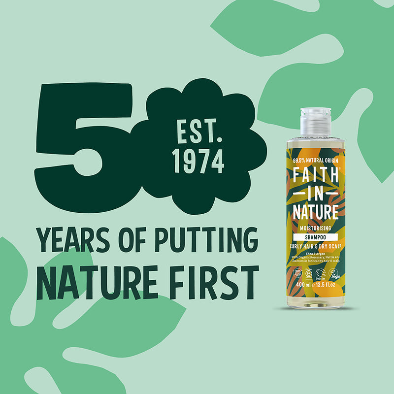 Faith In Nature curly hair shampoo Shea and Argan 400ml - British product