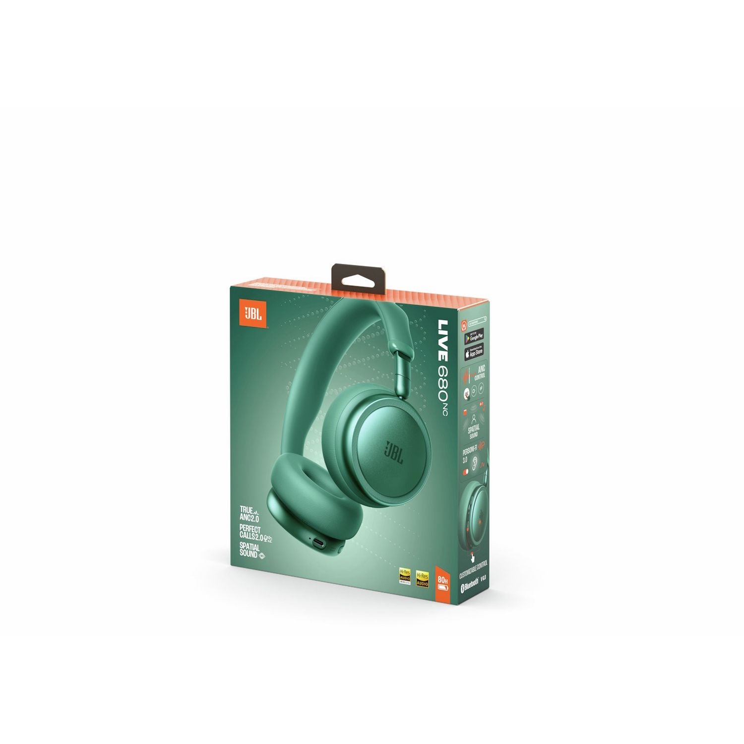 JBL Live 680NC On-Ear Wireless Noise Cancelling Headphones - Green