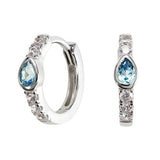 Revere sterling silver cubic zirconia huggie earrings set (British brand)