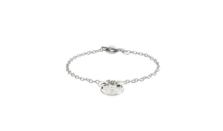 Moon & Back Sterling Silver 'I love you' T- Bar Bracelet GOODS Argos